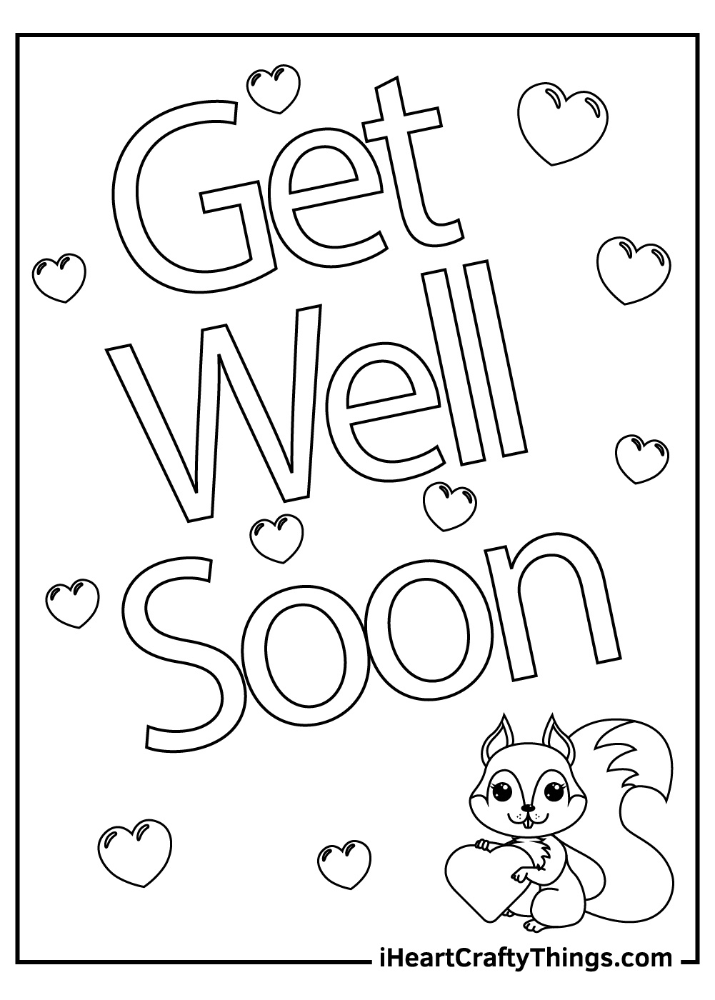 Get Well Soon Coloring Pages (100% Free Printables) - Worksheets inside Free Printable Get Well Soon Cards