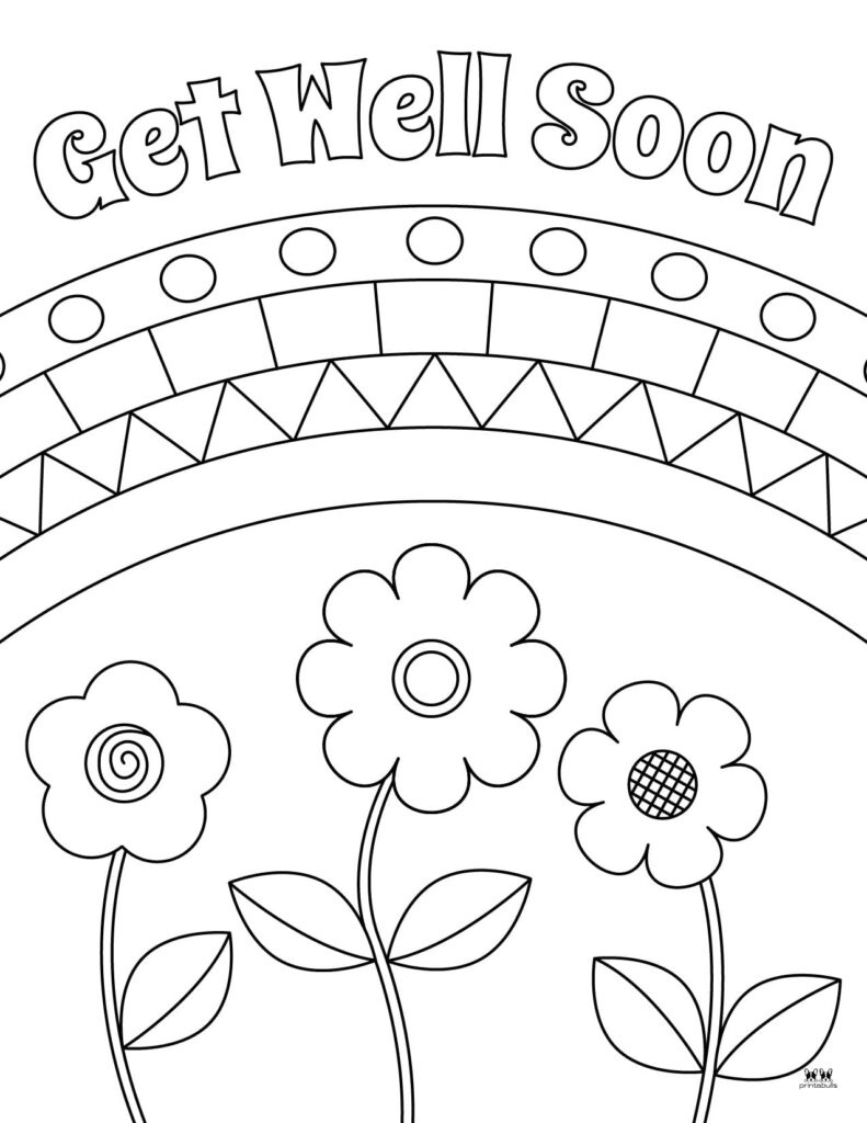 Get Well Soon Coloring Pages - 15 Free Pages | Printabulls throughout Free Printable Get Well Cards To Color