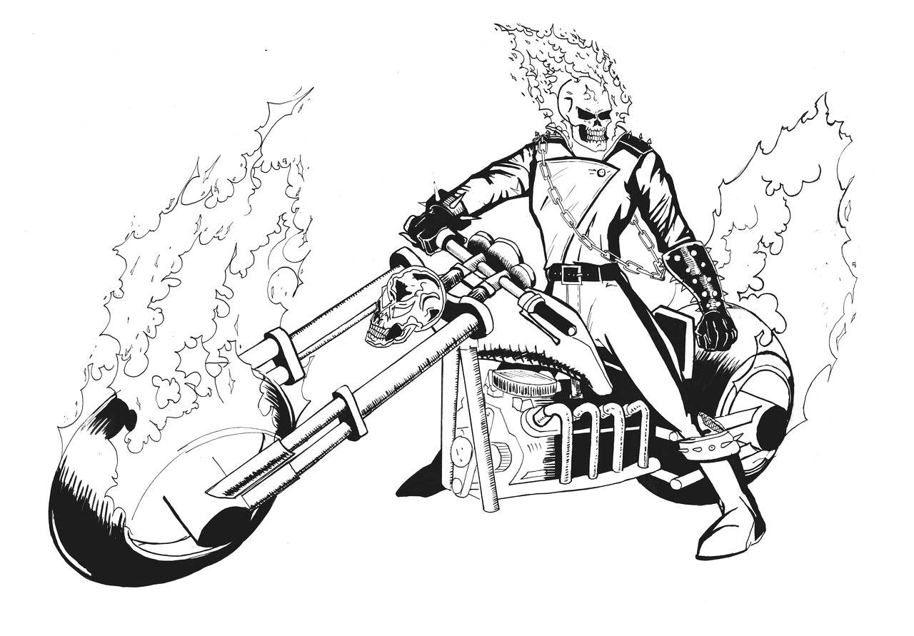 Ghost Rider Coloring Pages - Best Coloring Pages For Kids regarding Free Printable Ghost Rider Coloring Pages