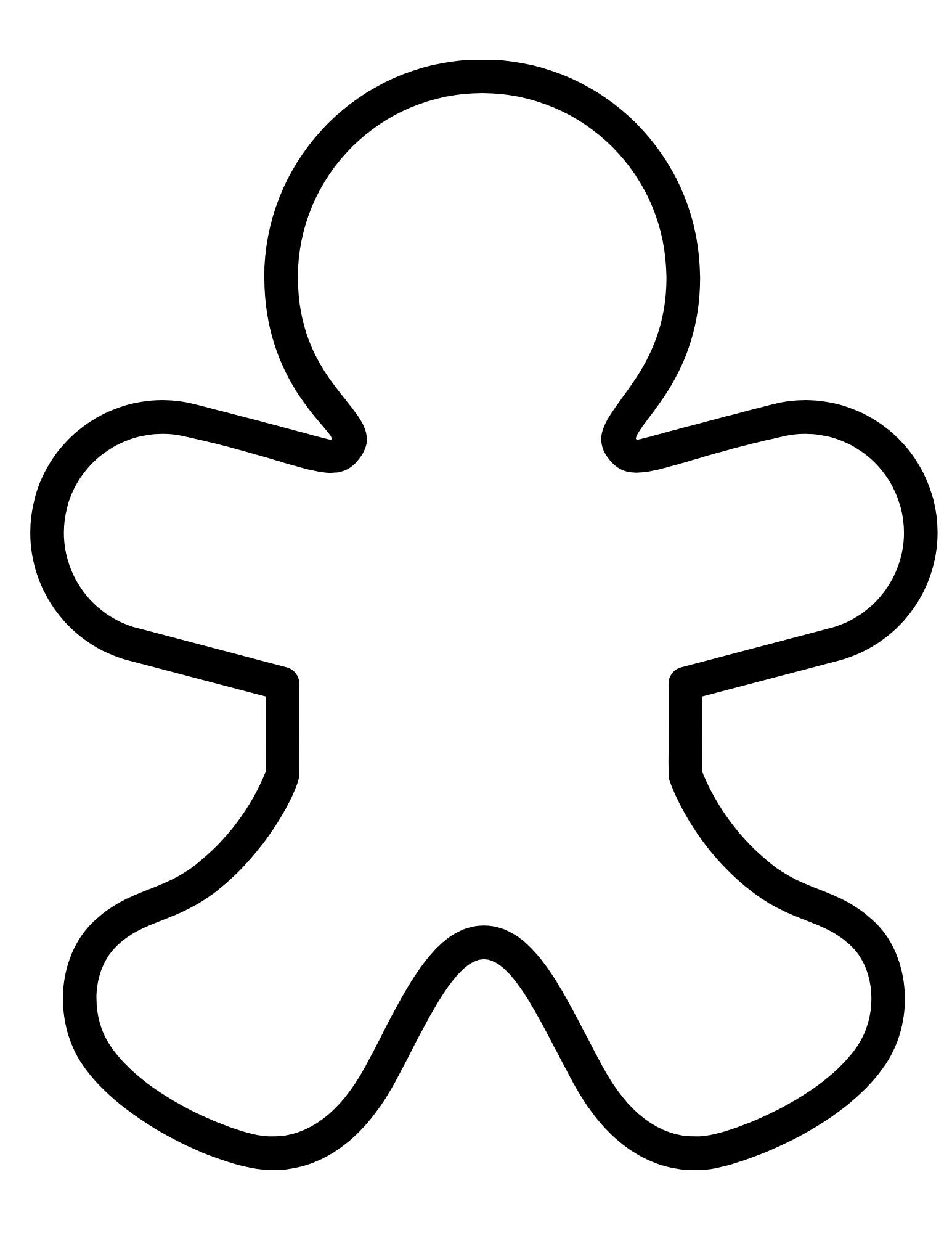 Gingerbread Man Shape Printable - Landing Page with Gingerbread Template Free Printable