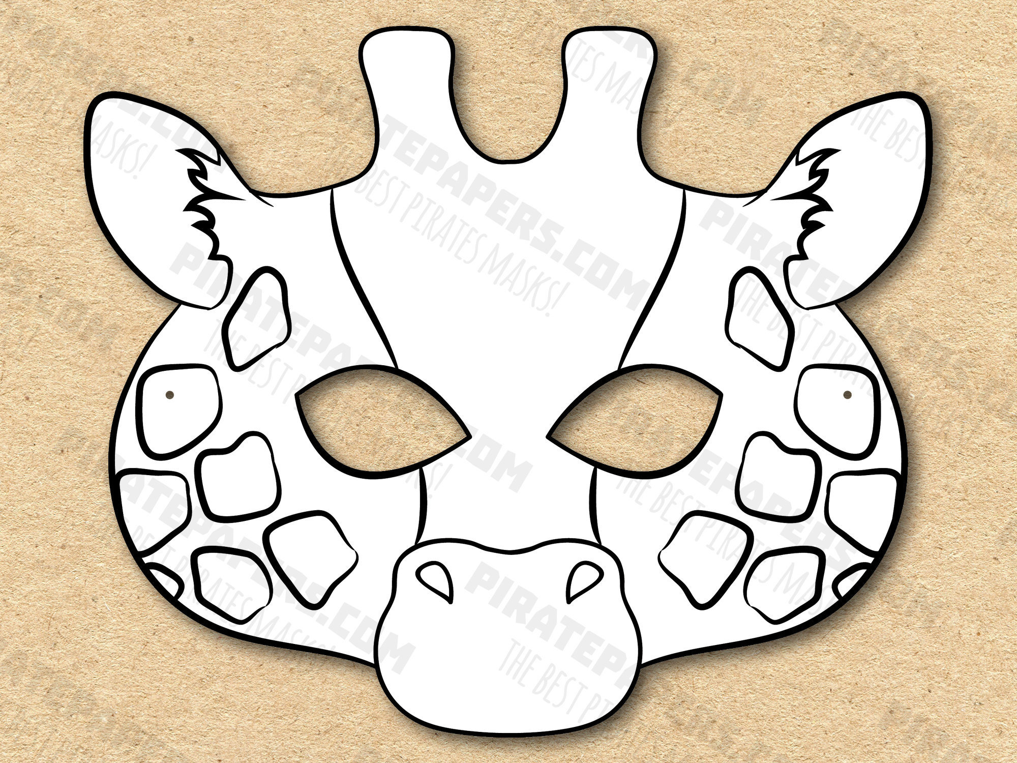 Giraffe Mask Printable Coloring, Paper Diy For Kids And Adults pertaining to Giraffe Mask Template Printable Free