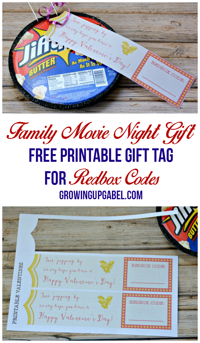 Give A Family Movie Night With Red Box Gifts inside Free Printable Redbox Gift Tags