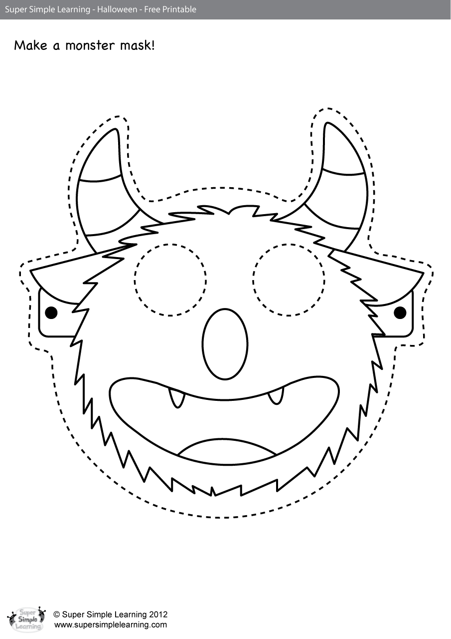 Go Away! Worksheet - Make A Mask! - Super Simple regarding Free Printable Face Masks