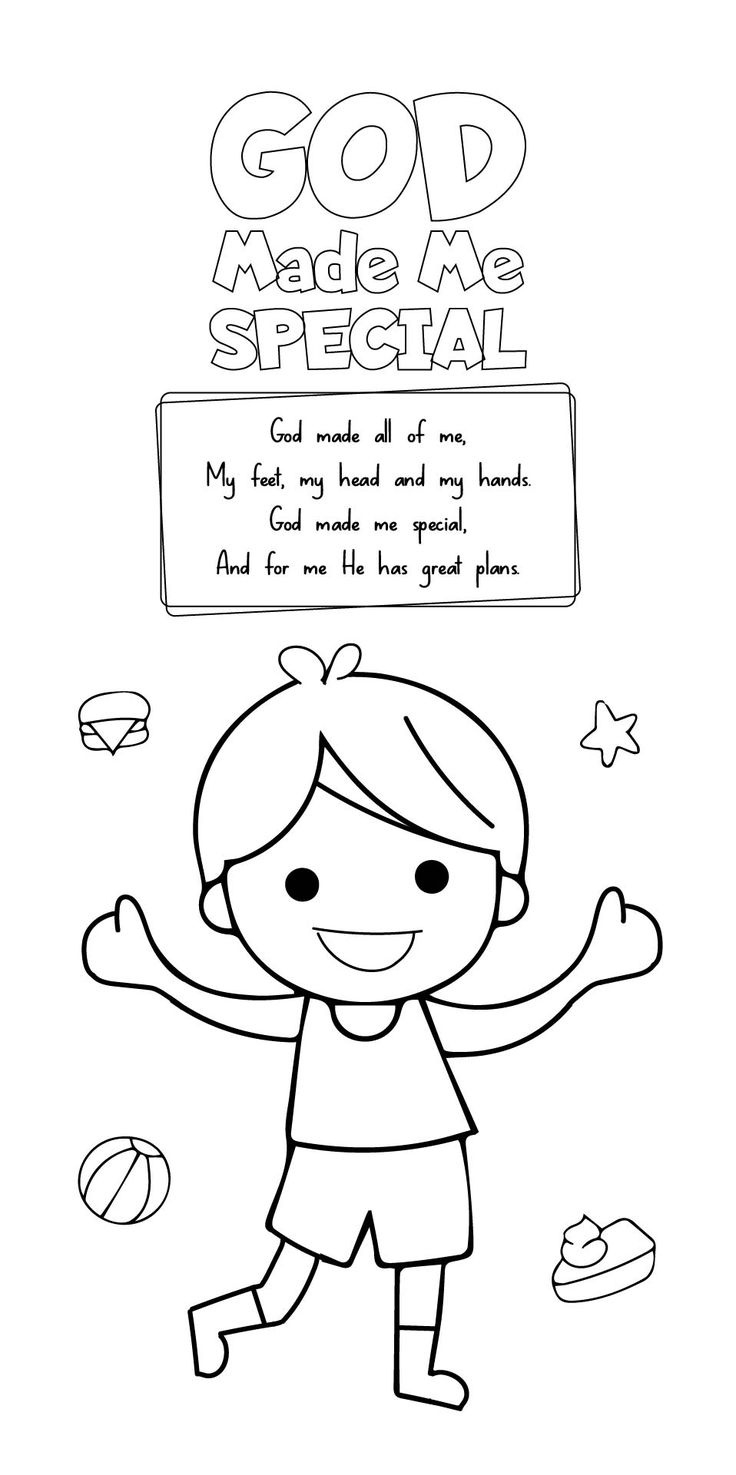 God Made Me Special Coloring Pages - 20 Free Pdf Printables for God Made Me Free Printable