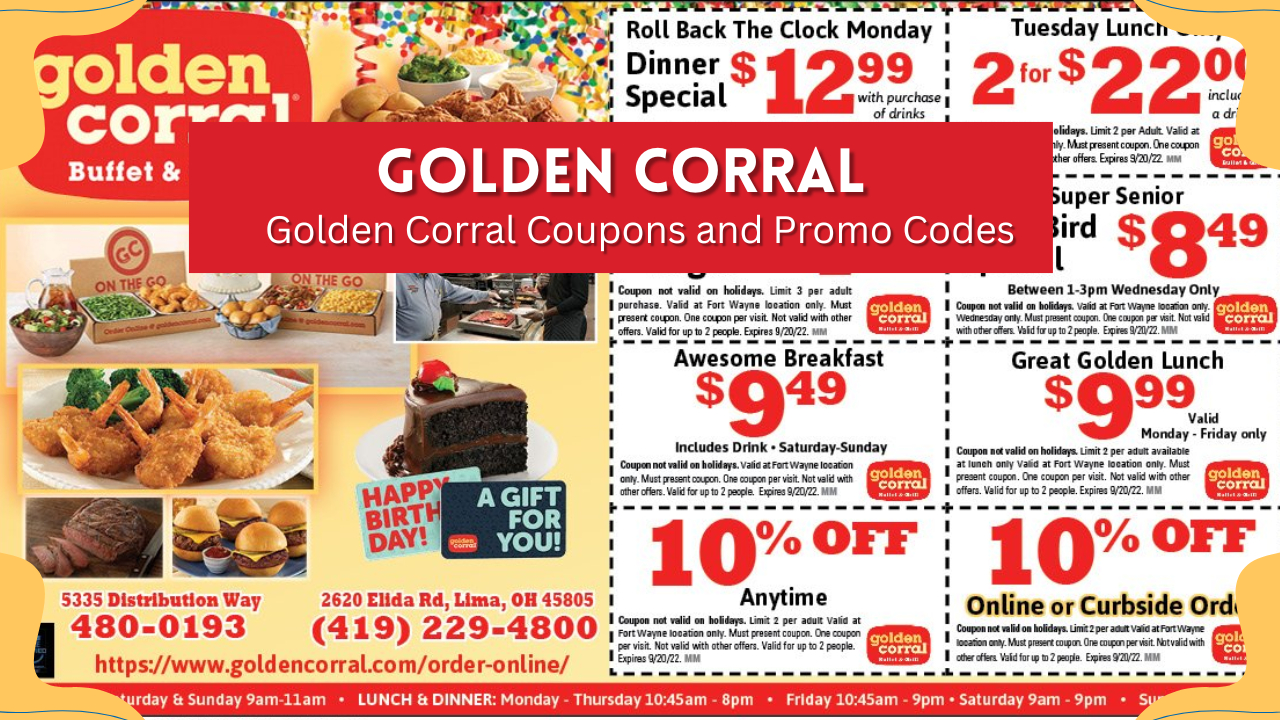 Golden Corral Coupons 2025: Best Deals, Discounts &amp;amp; Tips inside Golden Corral Coupons Buy One Get One Free Printable
