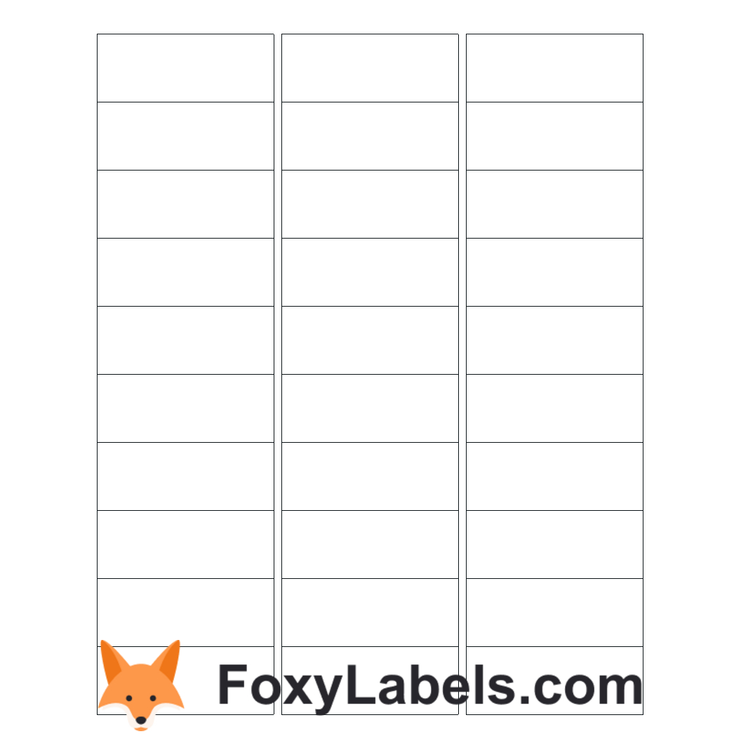Google Docs Label Template Compatible With Avery® 5160 in Free Printable Labels Avery 5160