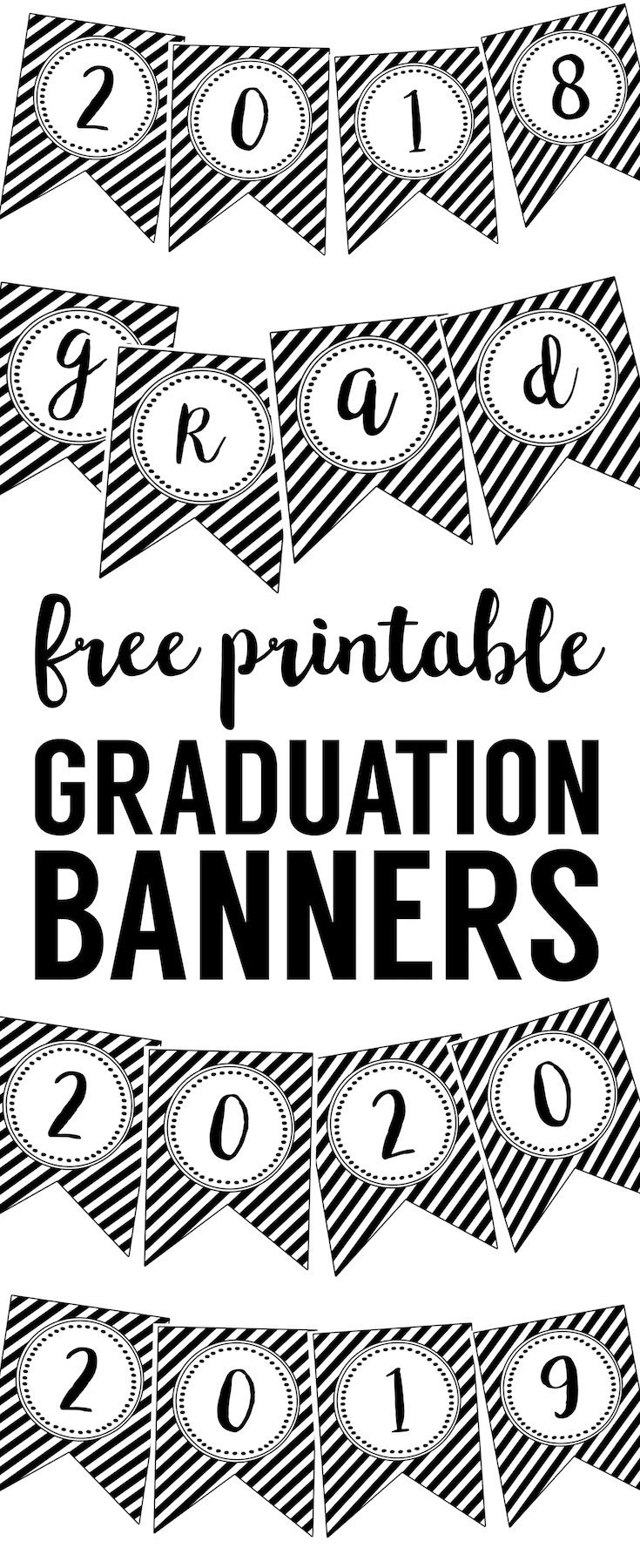 Graduation Banner Free Printables - Paper Trail Design for Free Graduation Printables 2017