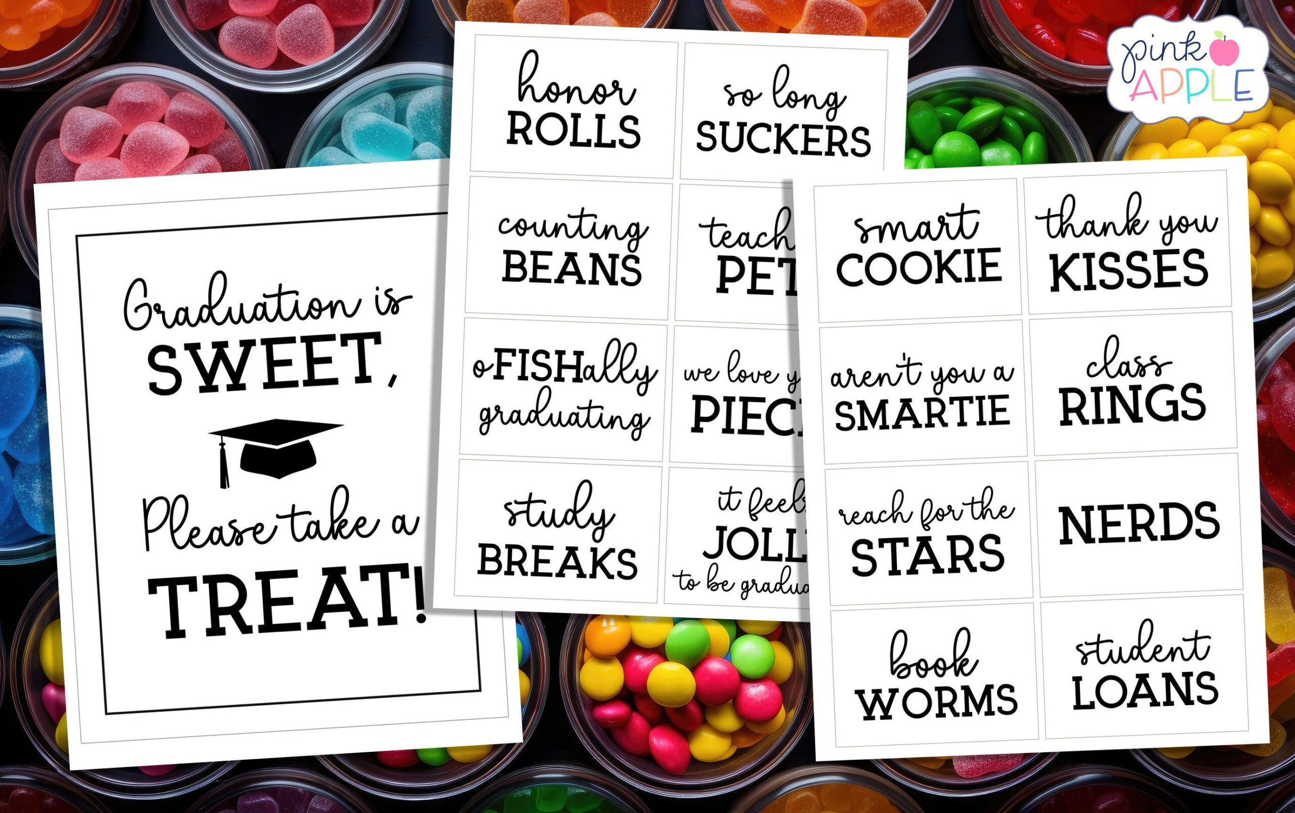 Graduation Candy Labels, Abschlussfeier Zum Ausdrucken, Candy within Free Printable Candy Table Labels
