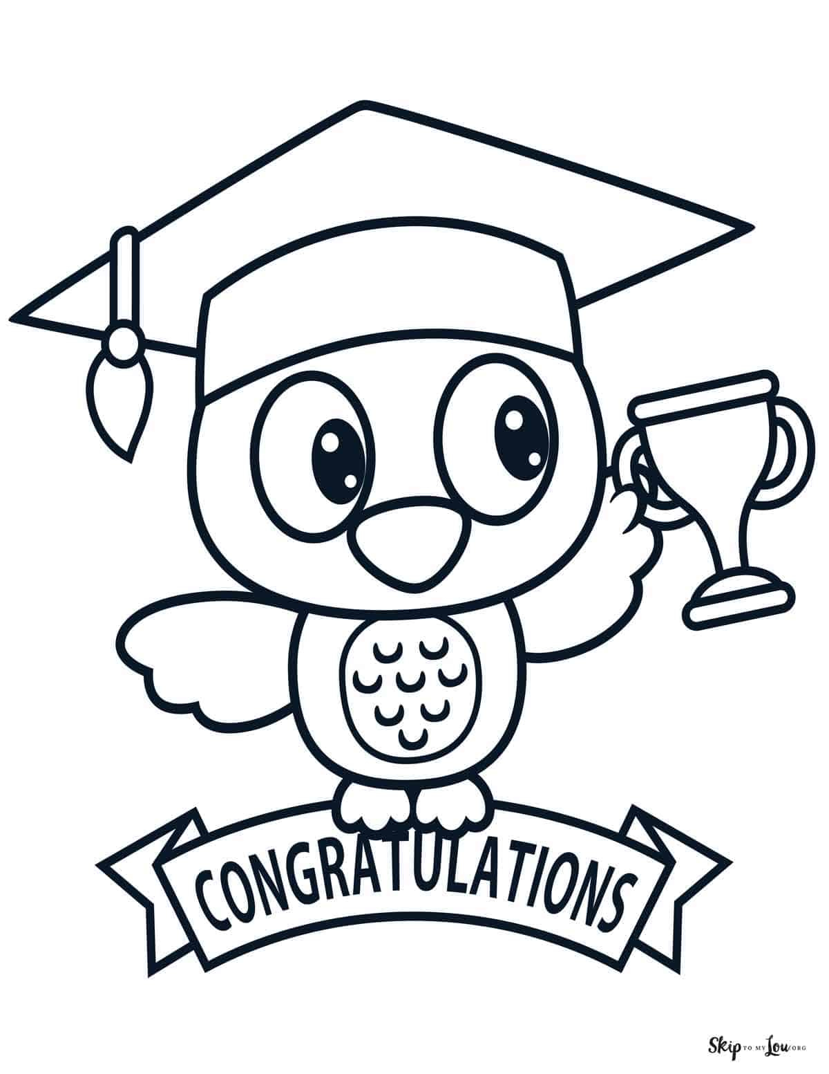 Graduation Coloring Pages | Skip To My Lou throughout Free Printable Kindergarten Graduation Clipart