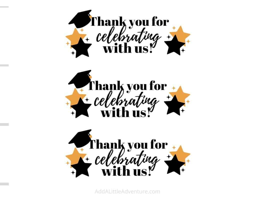 Graduation Water Bottle Labels - Free Printables - Add A Little for Free Printable Water Bottle Labels Graduation