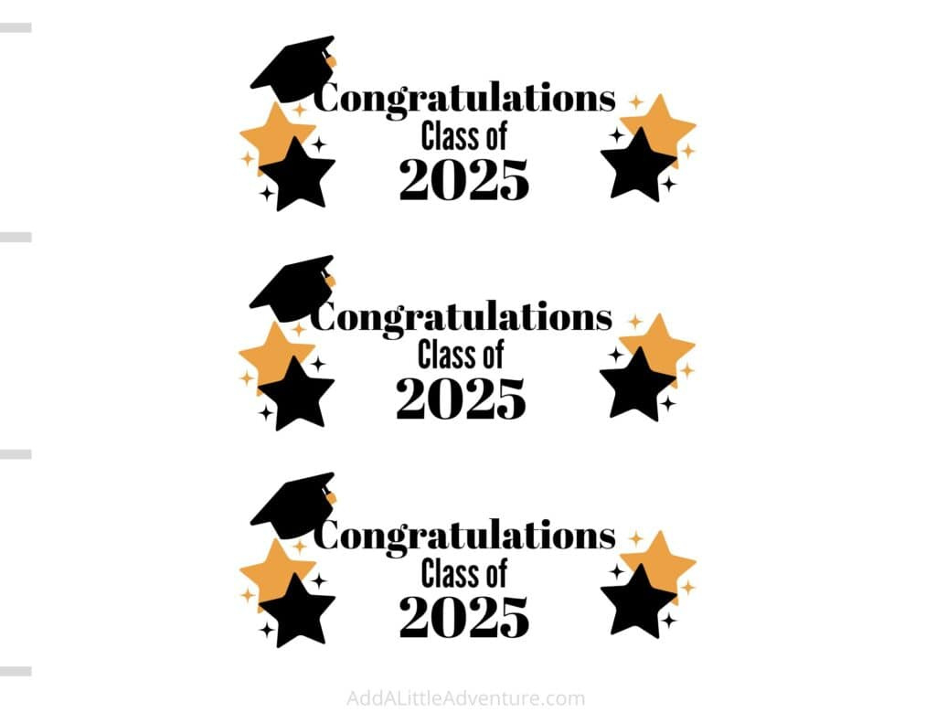 Graduation Water Bottle Labels - Free Printables - Add A Little with regard to Free Printable Water Bottle Labels Graduation