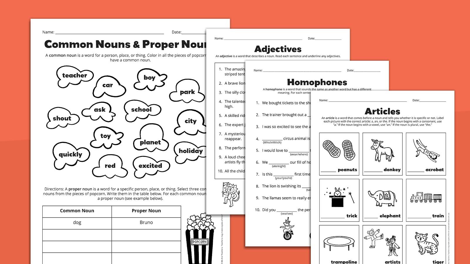 Grammar Worksheets For Grades 2–3: Free Download for Free Printable Third Grade Grammar Worksheets