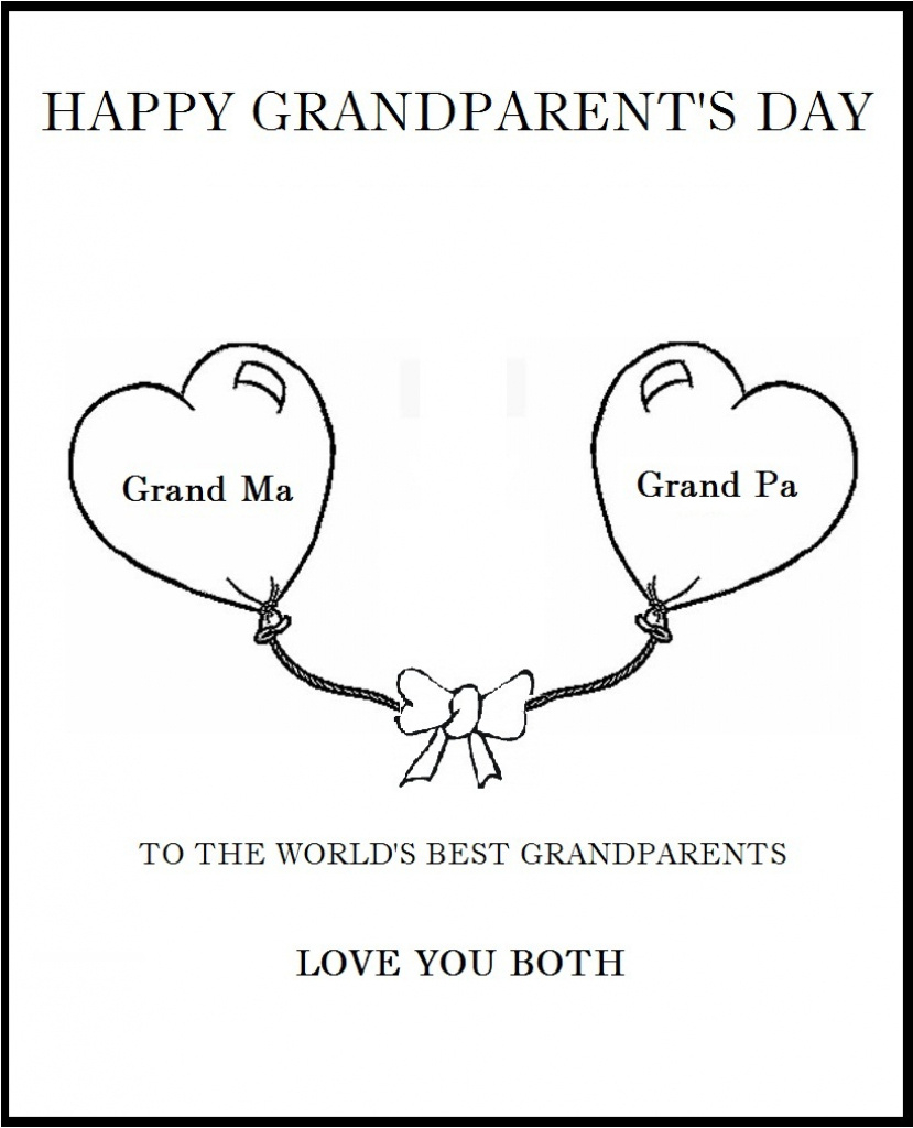 Grandparents Day Printable Cards - Printable Party Favors pertaining to Grandparents Day Cards Printable Free