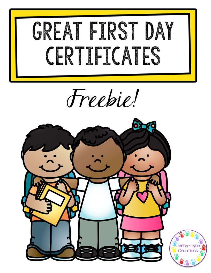 Great First Day Certificate | Madeteachers in Free Printable First Day Of School Certificate
