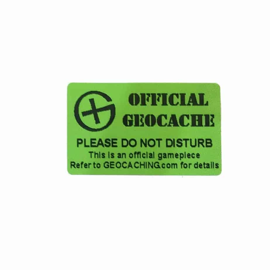 Green Bison Geocache Label Sticker For Geocaching Weather Proof in Geocache Label Free Printable