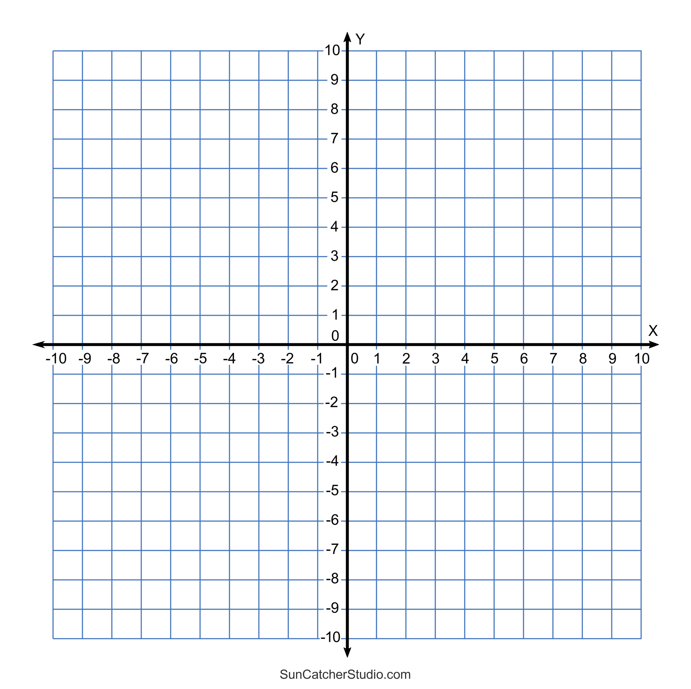 Grid Paper (Printable 4 Quadrant Coordinate Graph Paper Templates within Free Printable Coordinate Plane Pictures