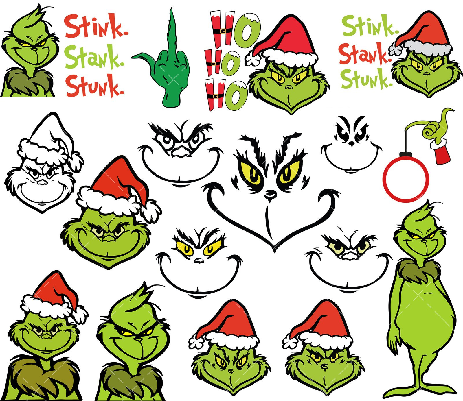 Grinch Svg, Png, Pdf, Grinch Face Cut File - Worksheets Library intended for Free Printable Grinch Face Template