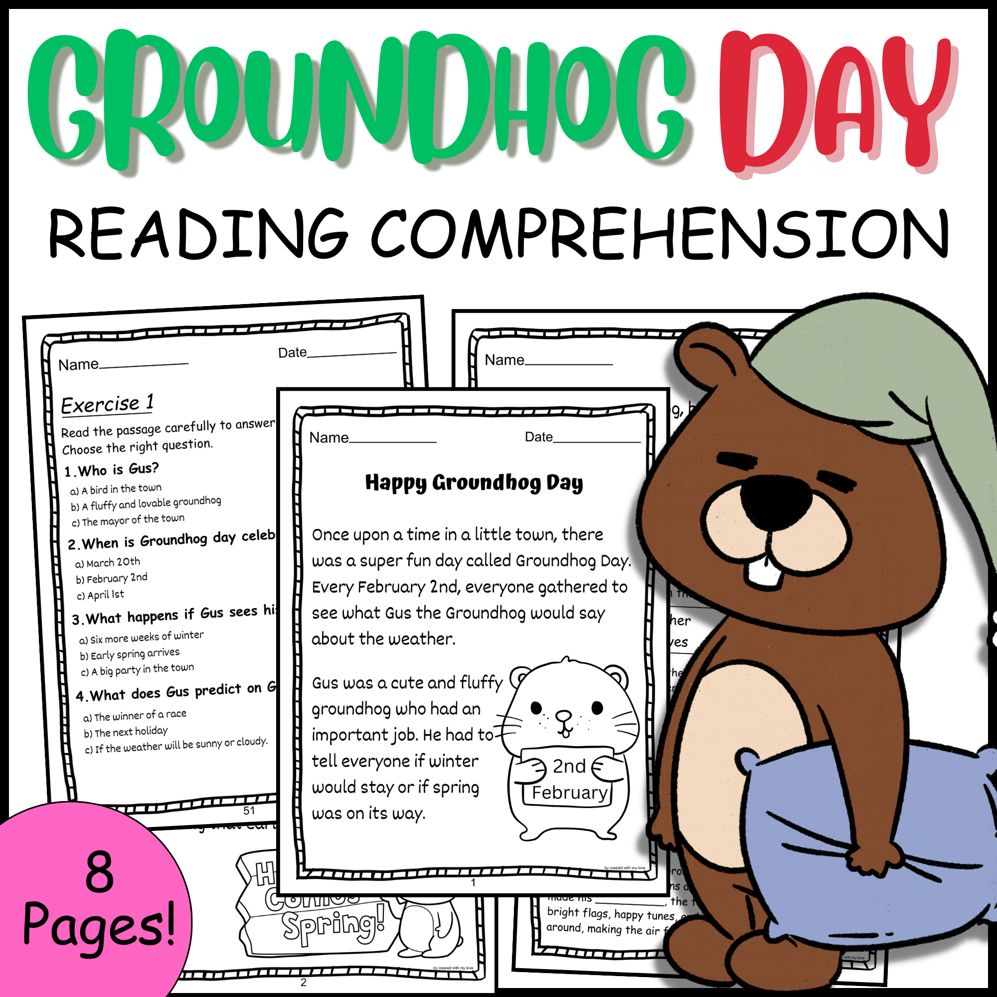 Groundhog Day Reading Comprehension Activity &Amp; Exercises 2Nd throughout Free Printable Groundhog Day Reading Comprehension Worksheets