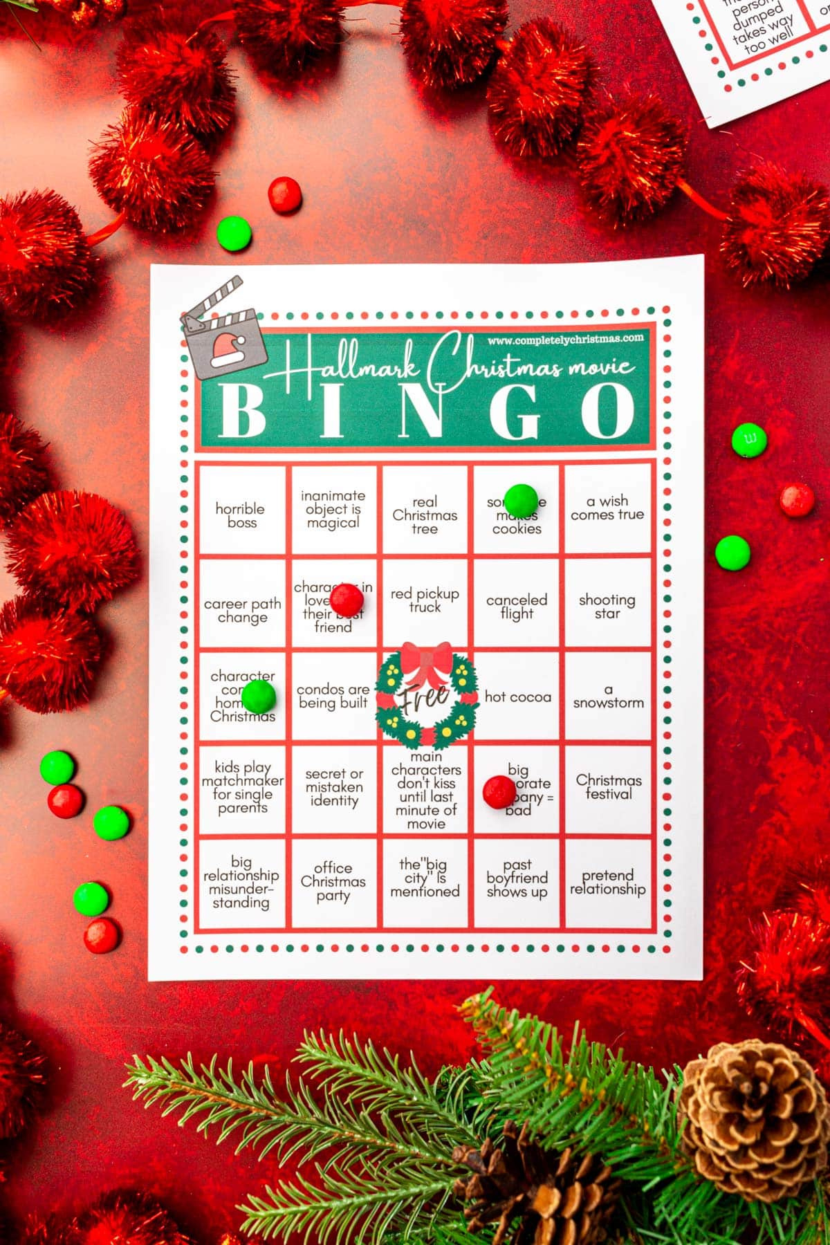 Hallmark Christmas Movie Bingo Printable - Free! - Completely intended for Free Printable Hallmark Cards