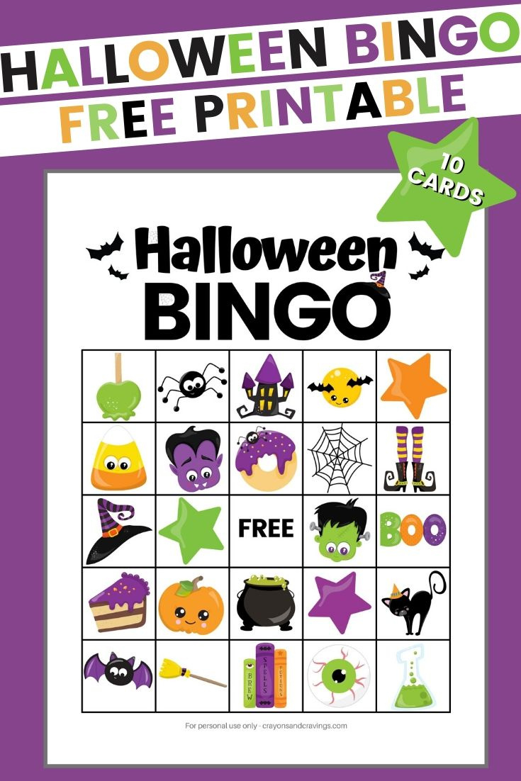 Halloween Bingo Free Printable Halloween Game For Kids throughout Free Printable Halloween Bingo