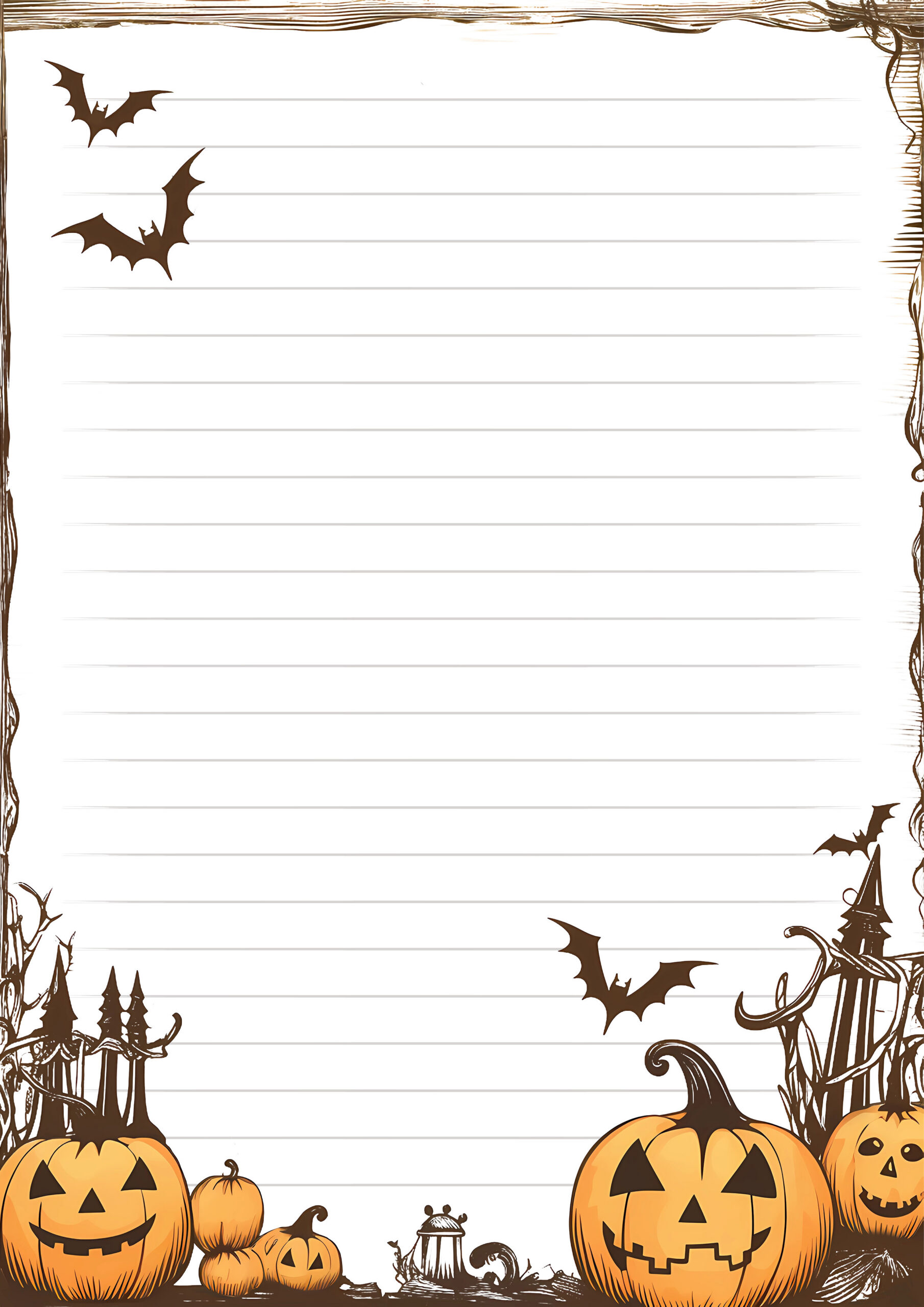 Halloween Writing Paper Free Google Docs Template - Gdoc.io within Free Printable Halloween Stationery