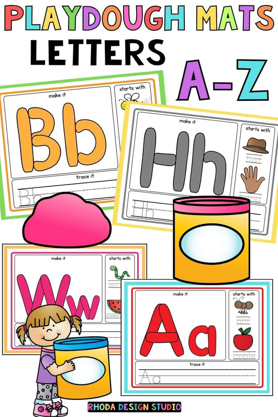 Hands-On Learning: 26 Printable Alphabet Play-Doh Mats within Alphabet Playdough Mats Free Printable