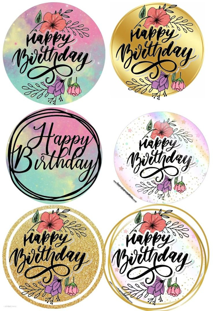 Happy Birthday Cake Topper Printable pertaining to Free Printable Happy Birthday Cake Topper