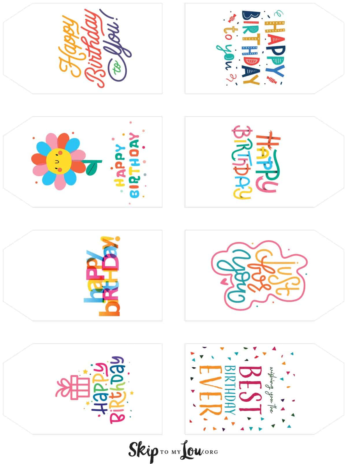 Happy Birthday Tags | Skip To My Lou with regard to Free Printable Birthday Tags