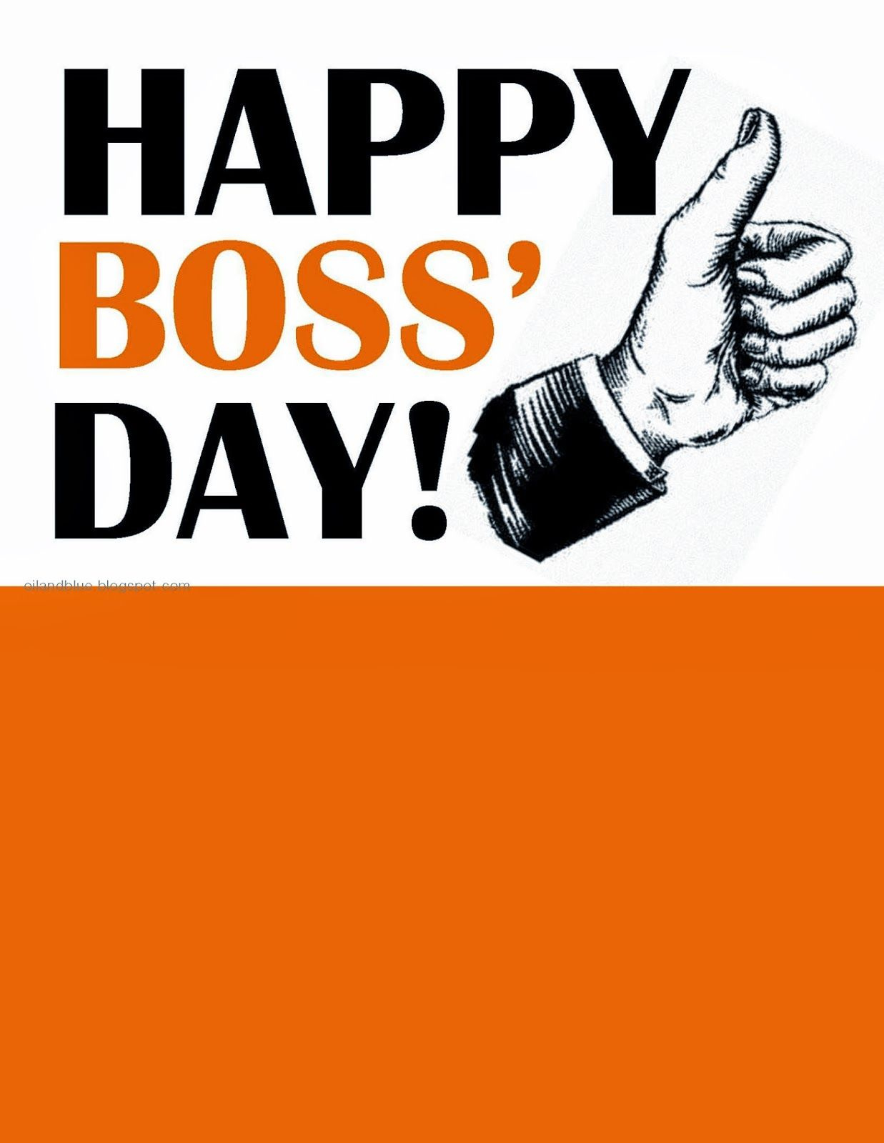 Happy Boss' Day Card - Free Printable throughout Happy Boss Day Cards Free Printable