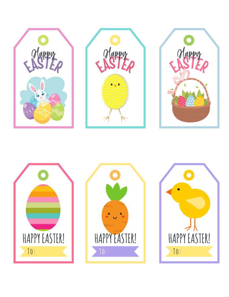 Happy Easter Printable Tags Printable Easter Name Tags For Baskets intended for Free Easter Name Tags Printable