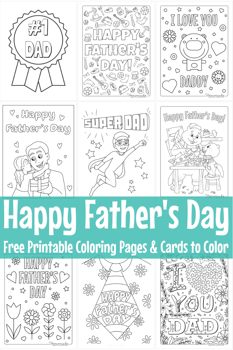 Happy Fathers Day Coloring Pages For Kids - Worksheets Library within Free Father&amp;#039;S Day Printables