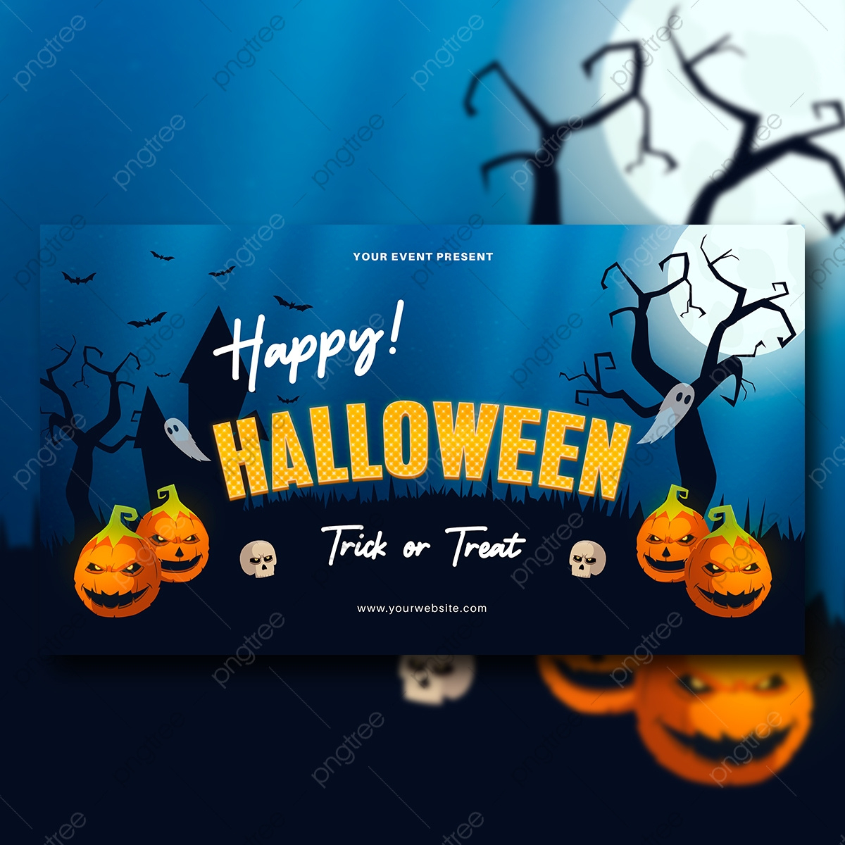 Happy Halloween Banner Template Design Template Download On Pngtree inside Free Printable Halloween Banner Templates