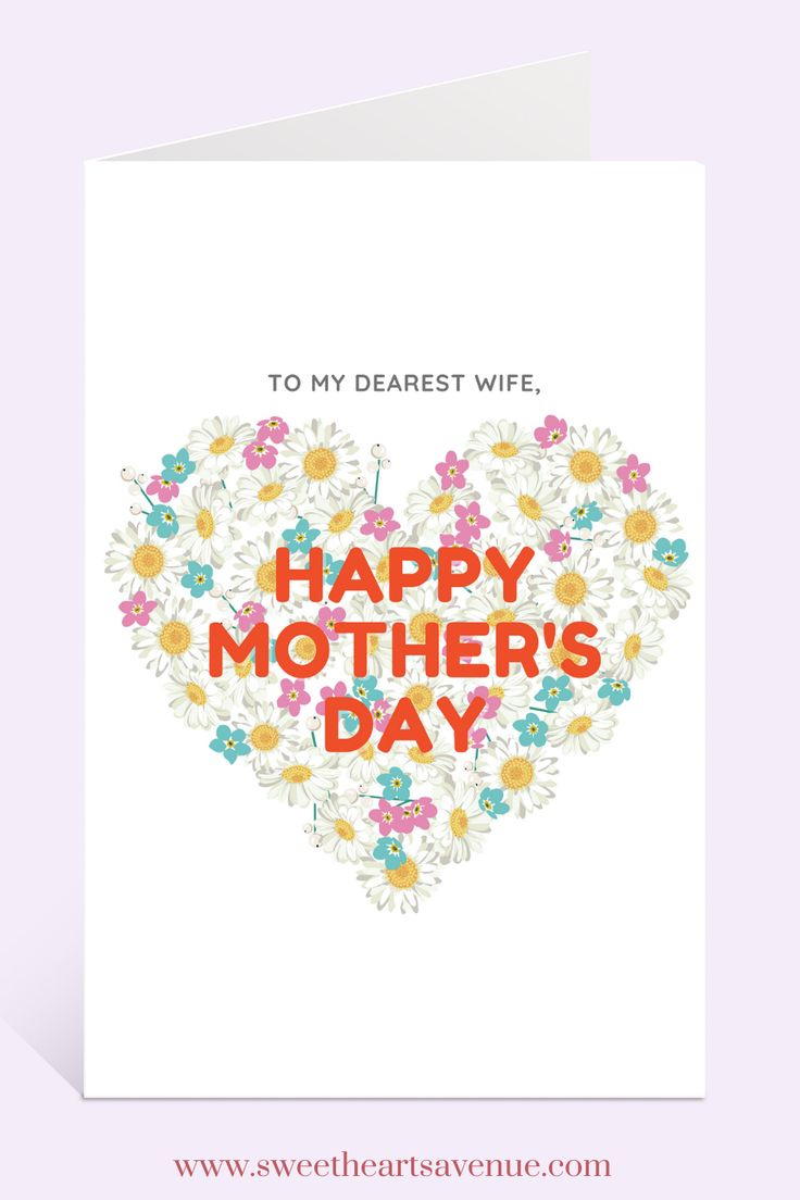 Happy Mother'S Day Card From Husband - Free Printable pertaining to Free Printable Mothers Day Cards From Husband