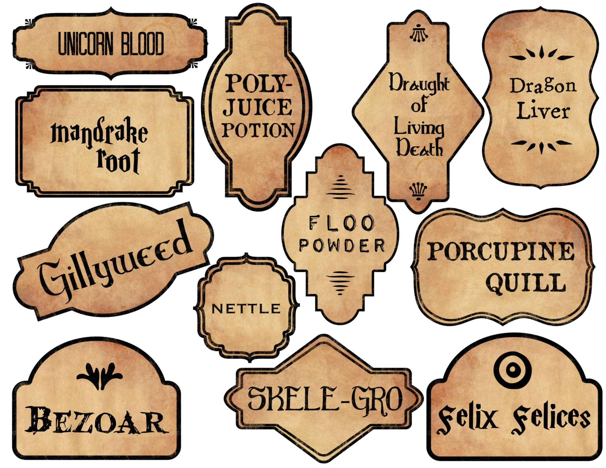 Harry Potter Potion Labels Printable - Paper Trail Design within Free Printable Potion Labels