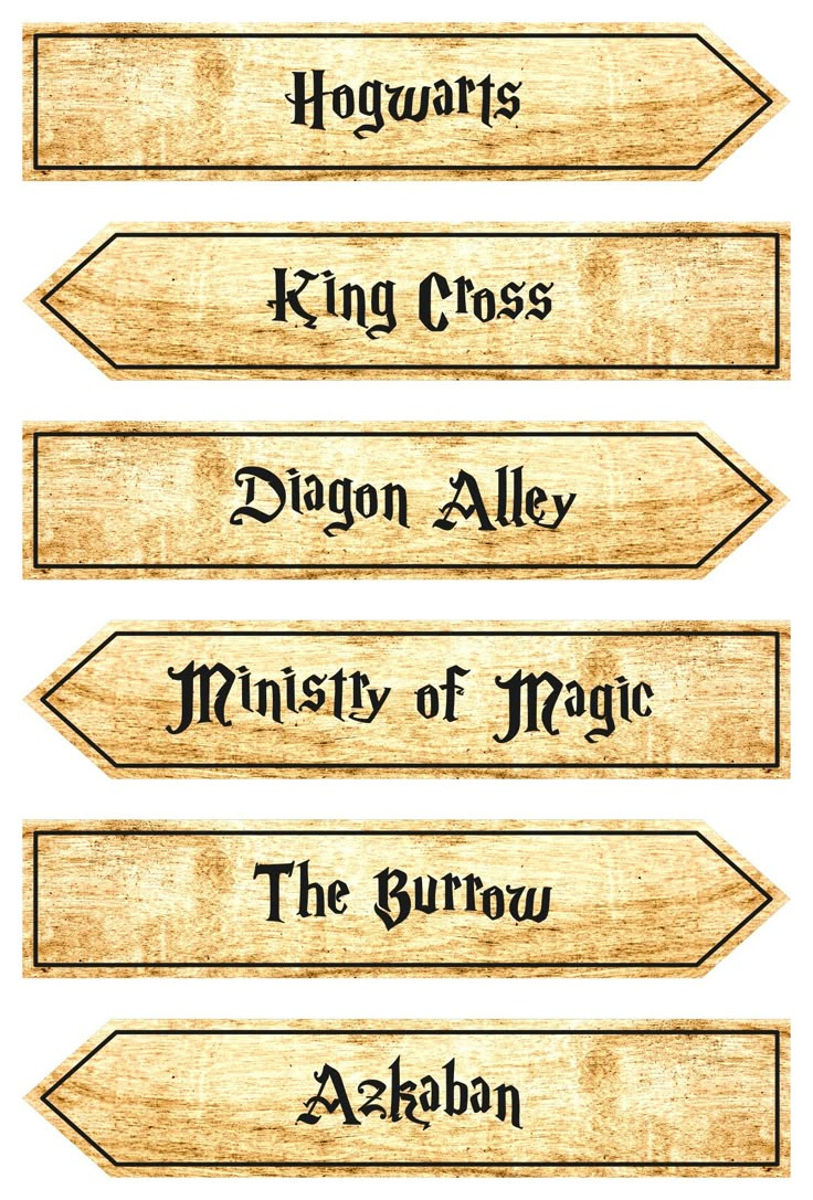 Harry Potter Signs - 15 Free Pdf Printables | Printablee inside Harry Potter Printables Pdf Free