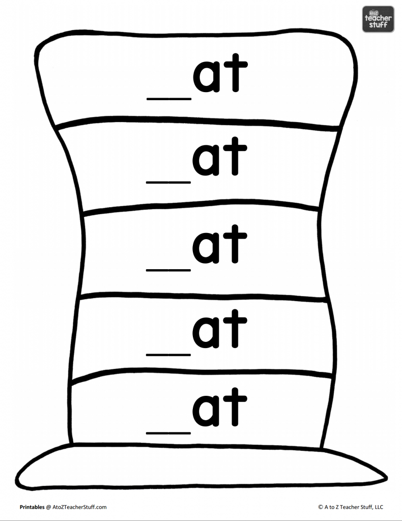 Hat Printables For Dr. Seuss, Cat In The Hat, Or Just Hats! | A To throughout Cat In The Hat Free Printable Worksheets
