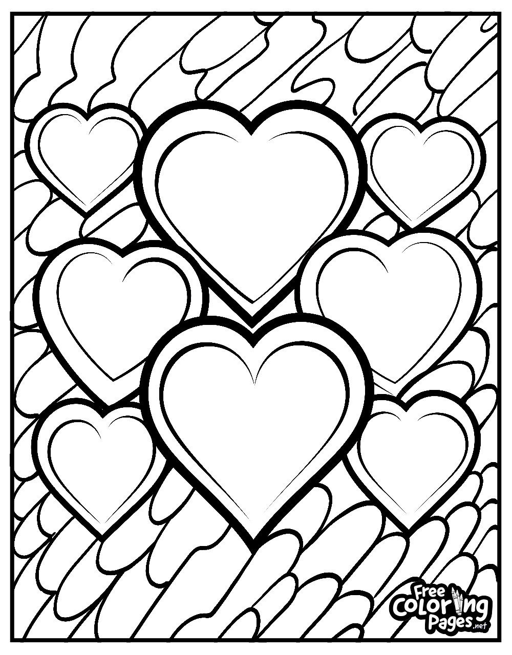 Hearts Coloring Pages - Free Coloring Pages for Free Printable Heart Coloring Pages