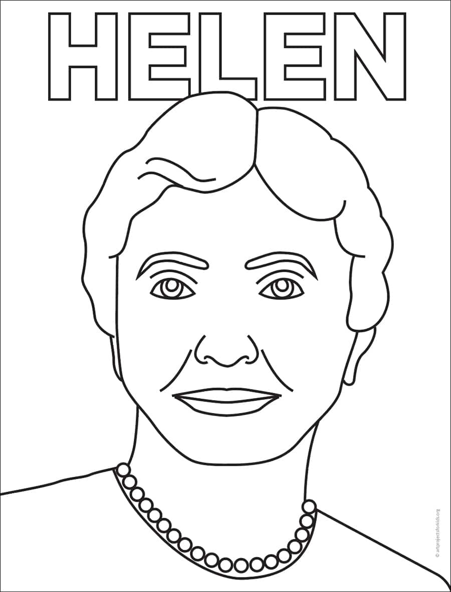 Helen Keller Coloring Page: Free Printable Sheets For Kids regarding Free Printable Pictures Of Helen Keller