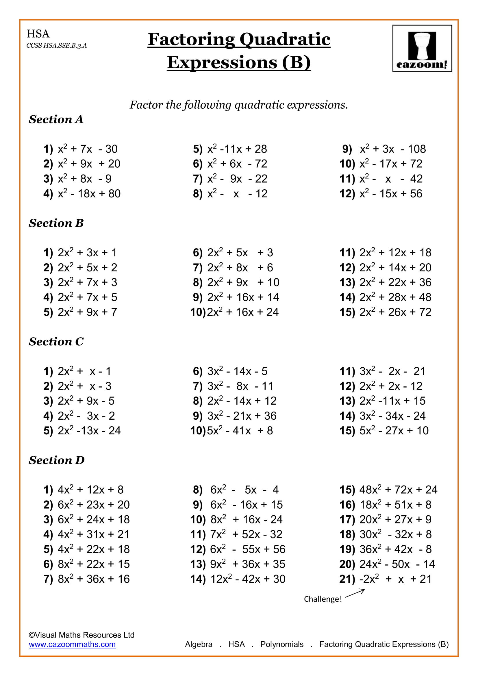 High School Math Worksheets | Math Worksheets Pdf | Cazoom Math within 9Th Grade Algebra Worksheets Free Printable