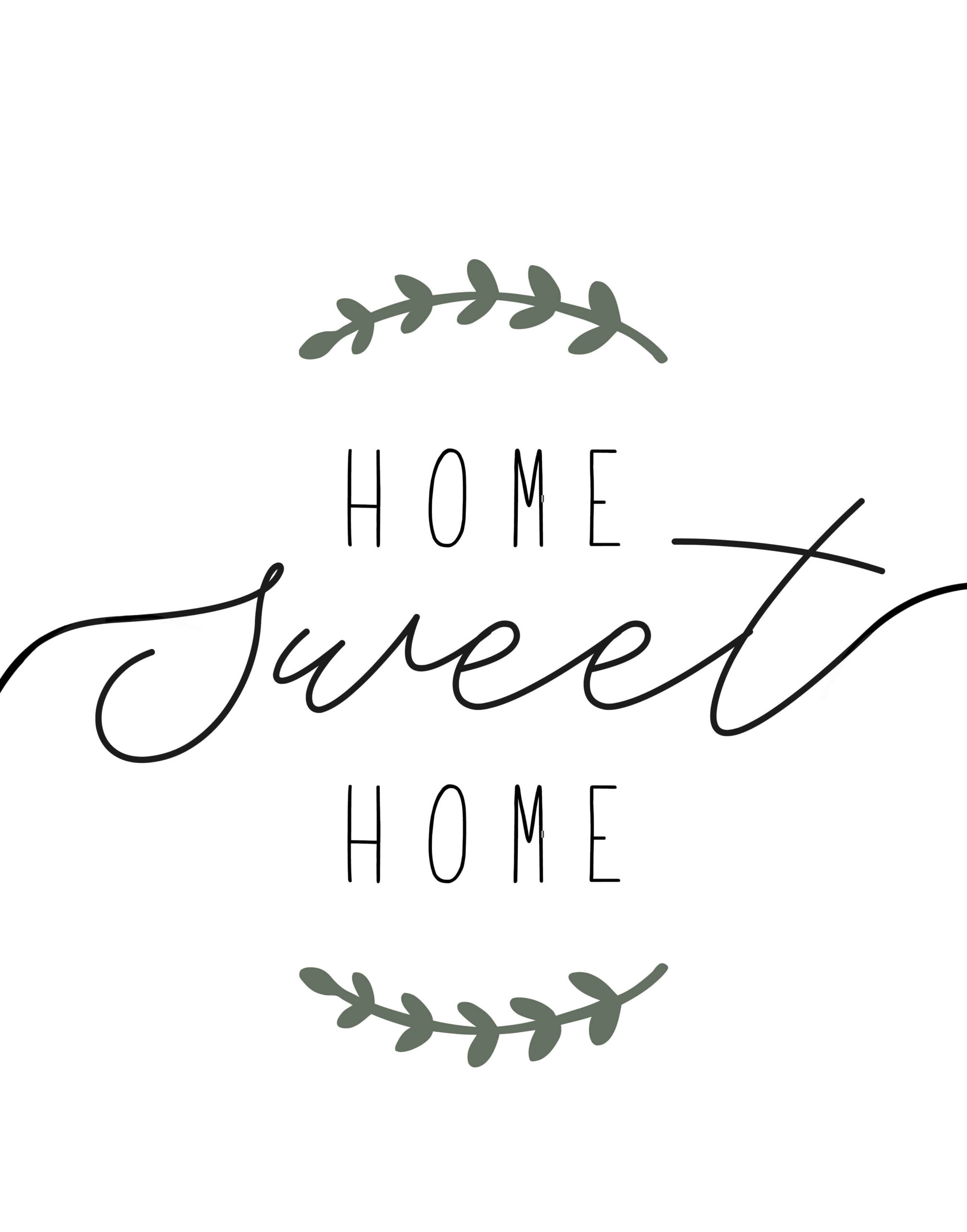 Home Sweet Home" Printable Farmhouse Art - Lolly Jane regarding Home Sweet Home Free Printable