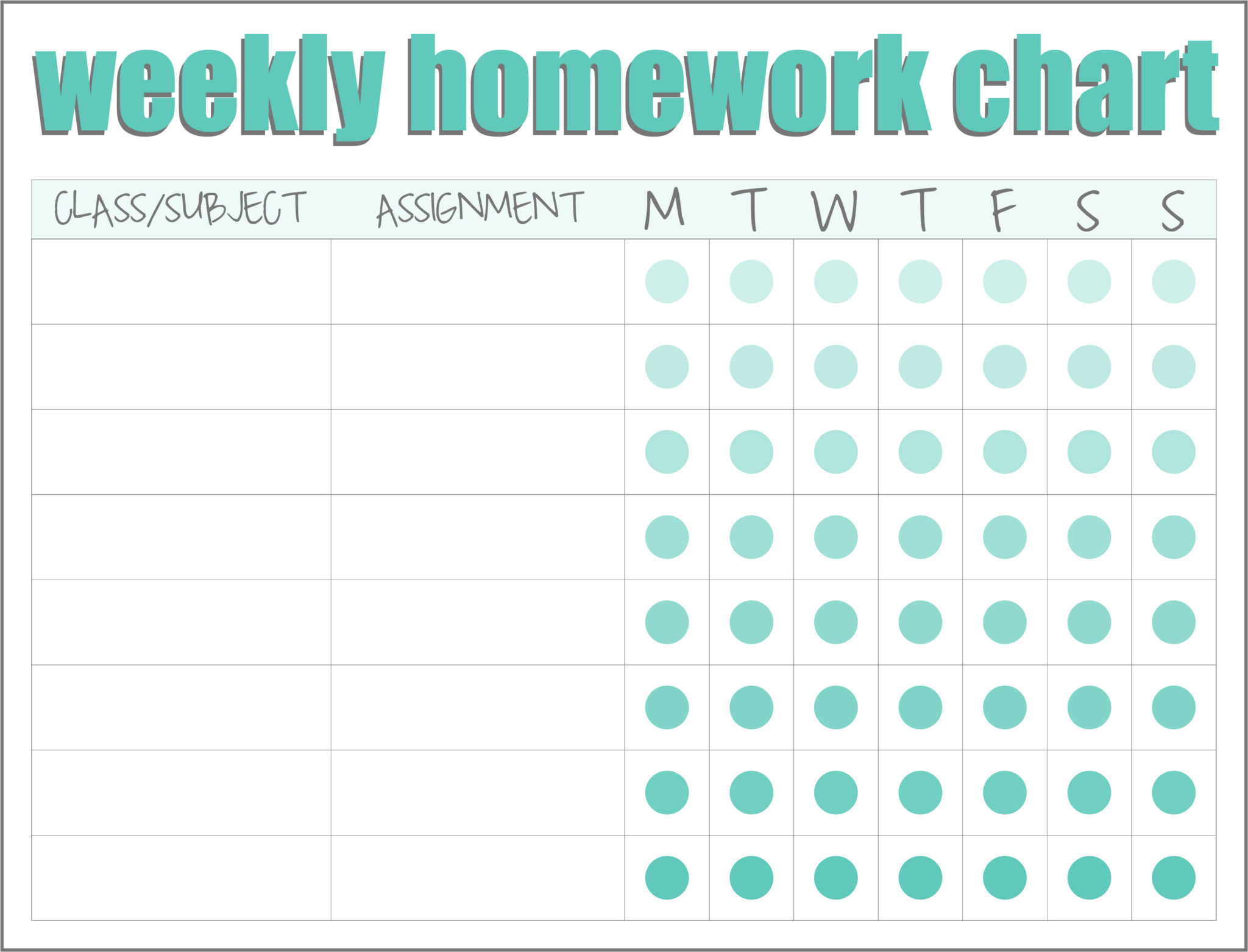 Homework (Reward) Charts - Free Printables | Live Craft Eat intended for Free Printable Homework
