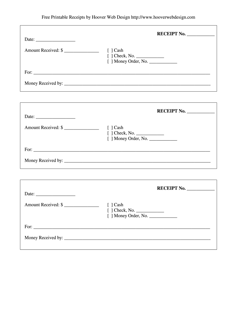 Hoover Web Design Printable Receipts Form - Fill Online, Printable within Www Hooverwebdesign Com Free Printables Printable Receipts