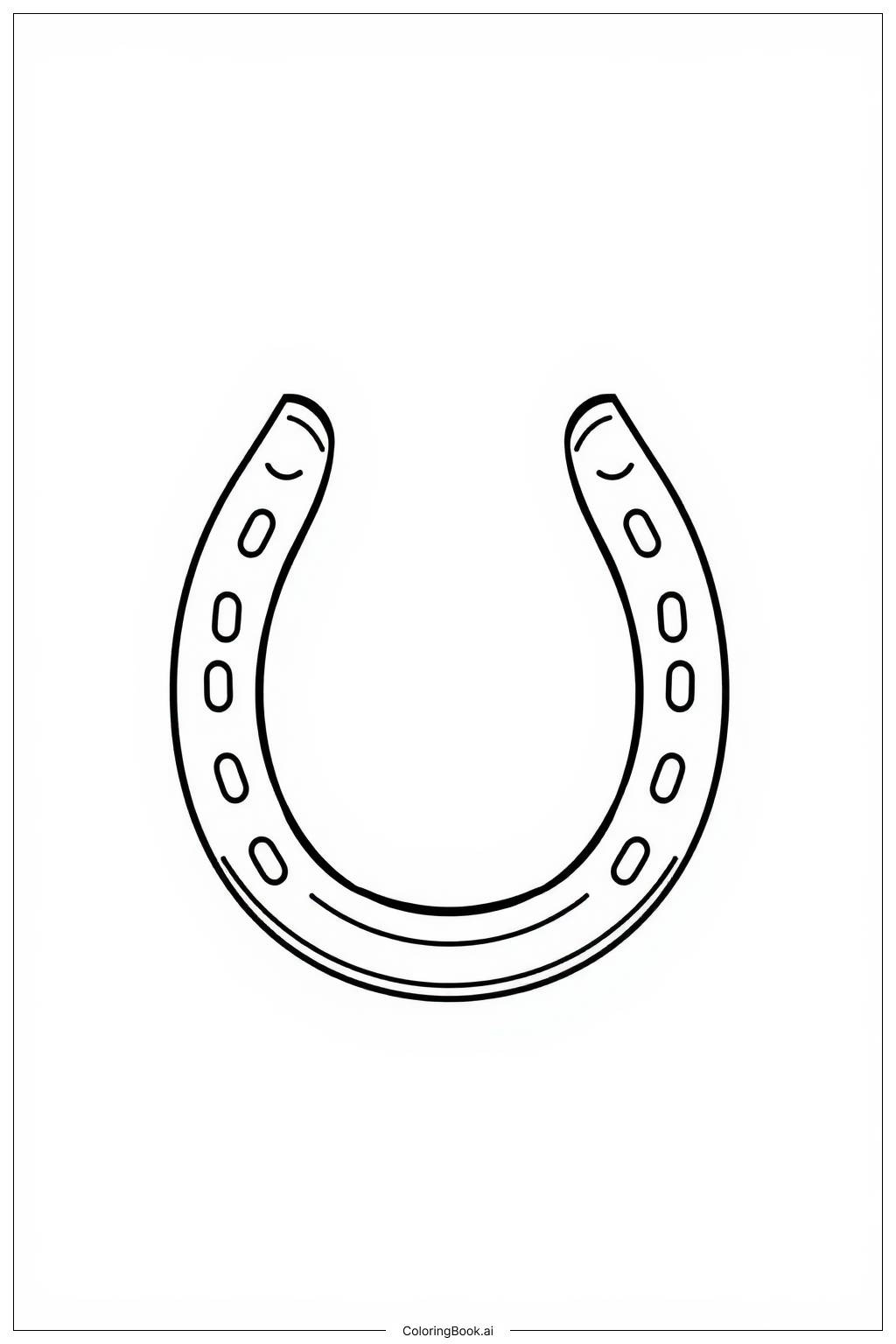 Horse Shoe Outline Coloring Page (Free Pdf&Png Printable) throughout Free Printable Horseshoe Coloring Pages