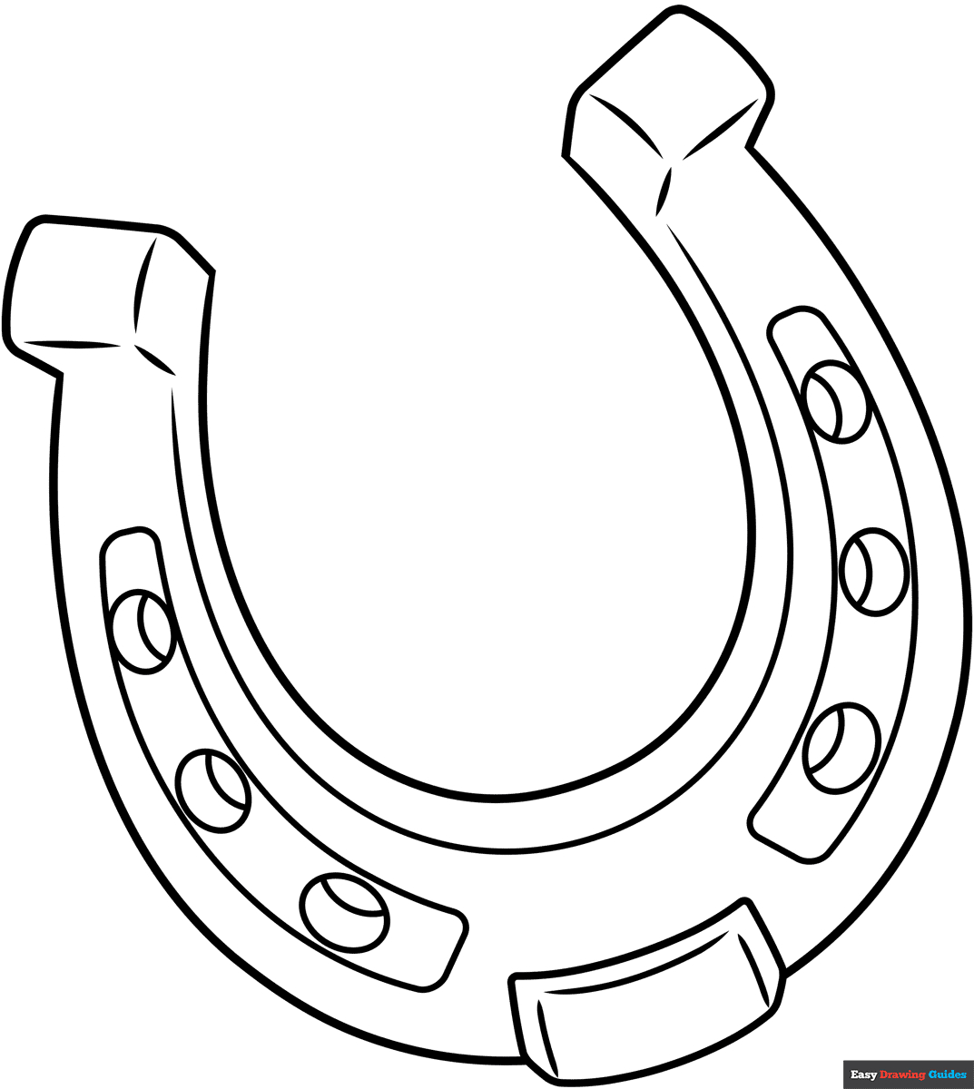 Horseshoe Coloring Page | Easy Drawing Guides regarding Free Printable Horseshoe Coloring Pages