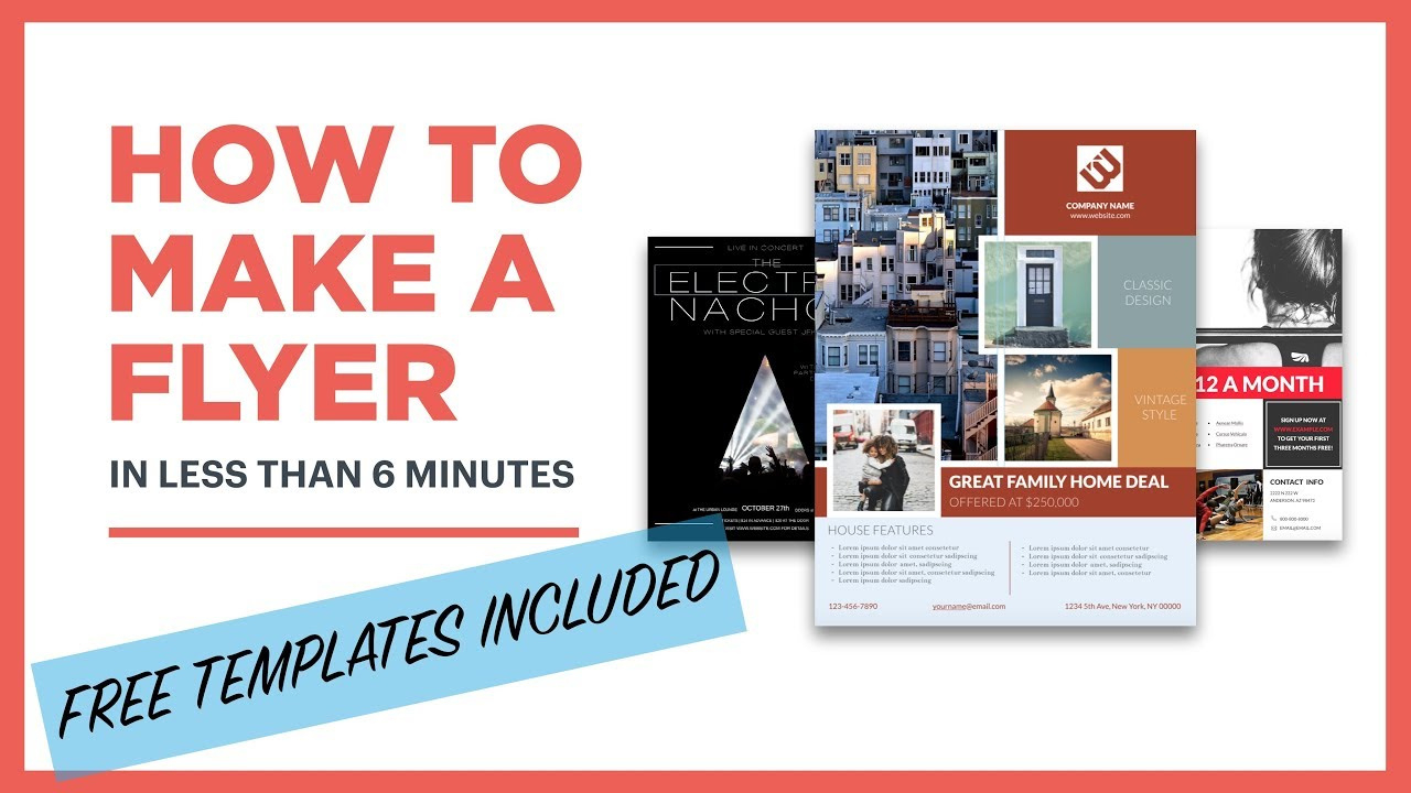 How To Create A Flyer (Free Template Included) within Create Flyers Online Free Printable