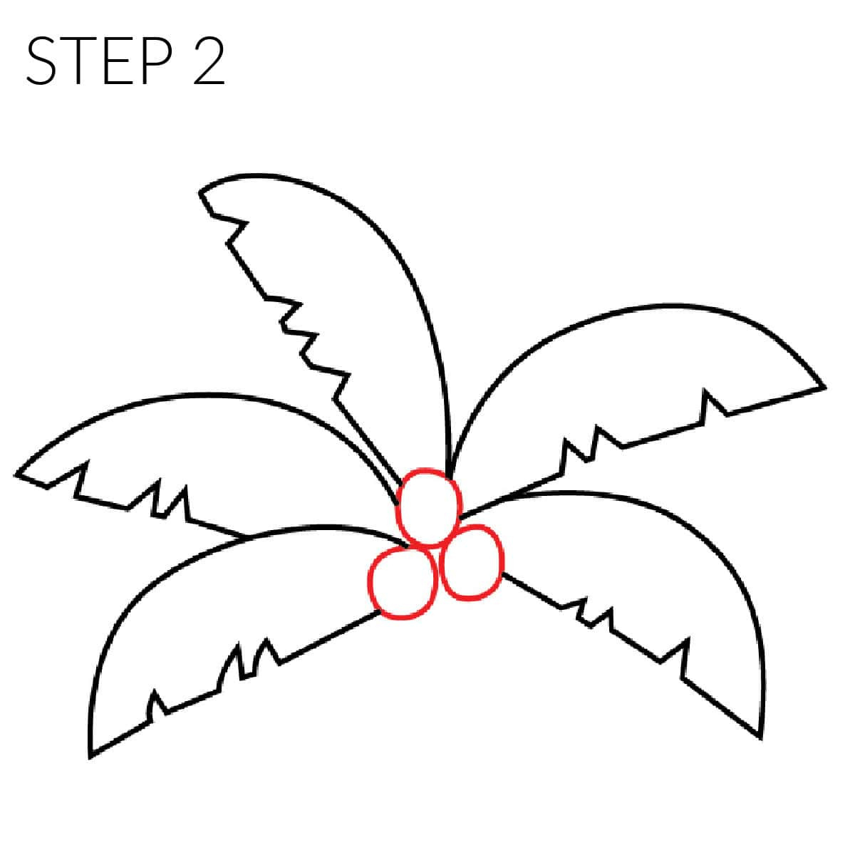 How To Draw A Palm Tree Easy Step-By-Step Tutorial - Made With Happy in Free Printable Palm Tree Template
