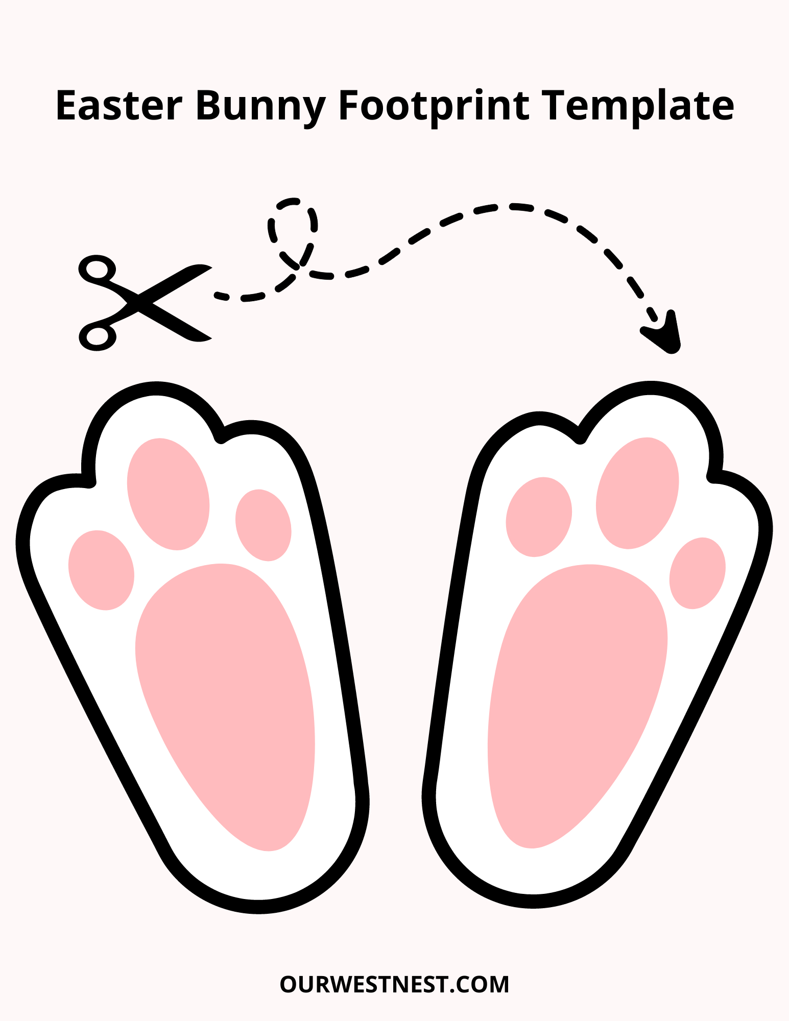 How To Make Bunny Footprints For Easter | Free Easter Bunny for Free Printable Footprints