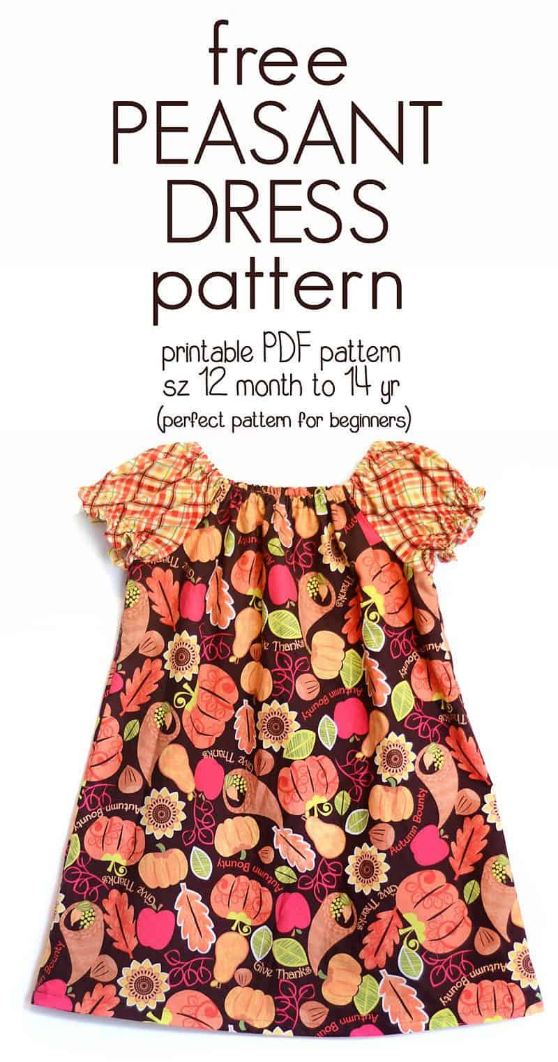 How To Sew A Peasant Dress - Free Peasant Dress Pattern (Sz 12 Mo regarding Free Printable Toddler Dress Patterns