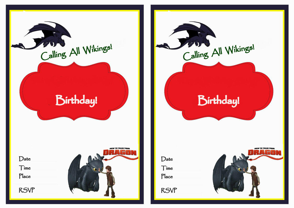 How To Train Your Dragon Birthday Invitations – Birthday Printable with regard to How To Train Your Dragon Birthday Invitations Printable Free