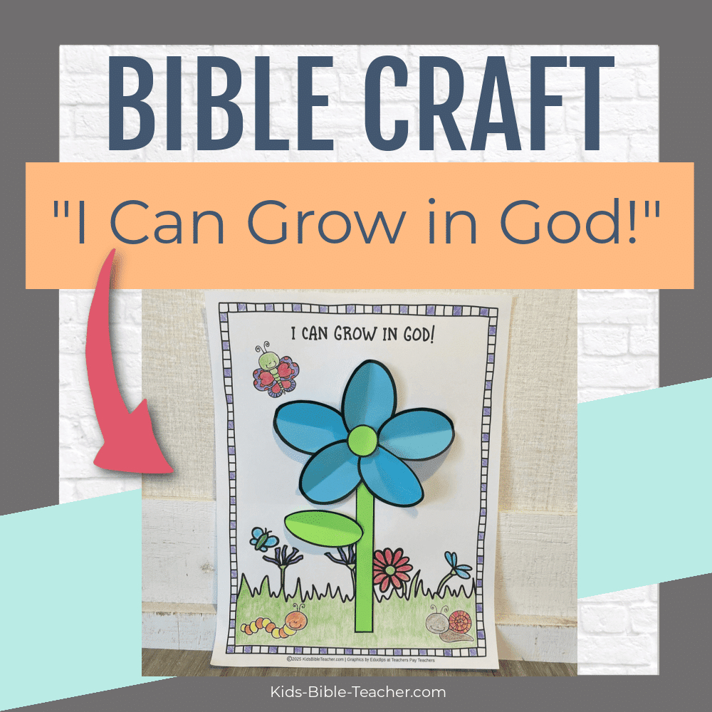 I Can Grow In God Printable Flower Craft - Kids Bible Teacher within Free Printable Sunday School Crafts